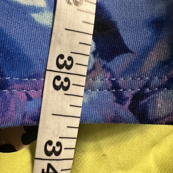 Forever 21 Blue Floral Print Fit & Flare Scuba Dress. - Picture 3 of 7